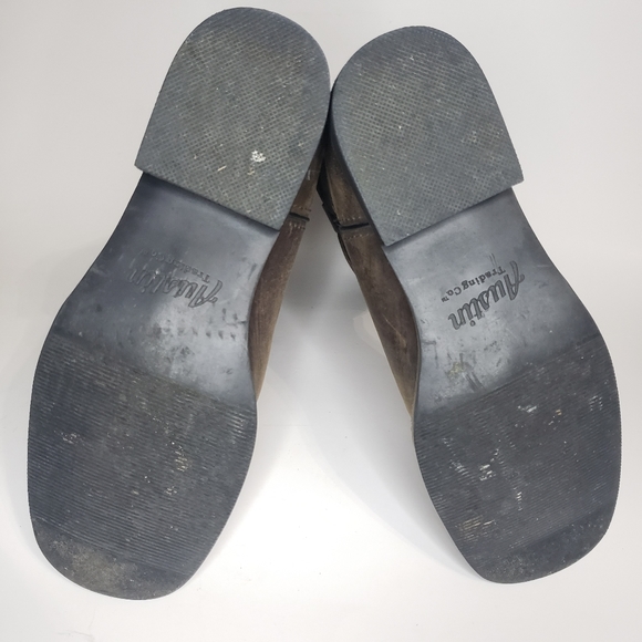 JUSTIN Leather Brown Round Toe Camouflage Boots Youth Sz 2 - Picture 6 of 8